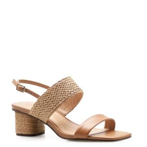 Sandália Feminina Duas Tiras Tressê – Couro & Palha Beg
