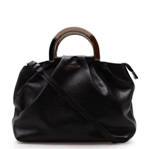 Bolsa De Mão Carla – Couro Floater Preto – UN