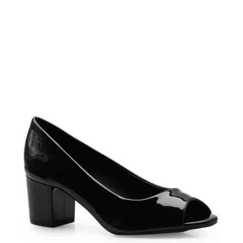 Peep Toe Basic – Verniz Preto