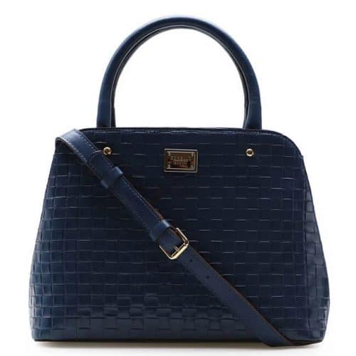 Bolsa Tote Tressê – Couro New Floater Azul – UN