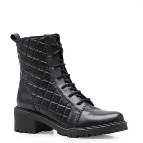 Bota Feminina Pillow – Couro Atanado Preto