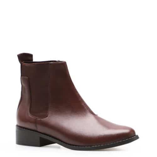 Bota Feminina Chelsea – Couro Marrom