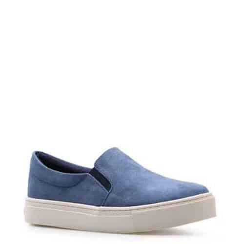 Slip On Feminino – Camurça Azul