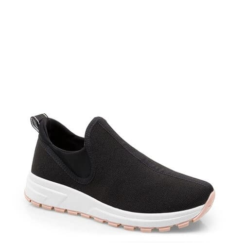 Tênis Feminino Sneaker Knit Tecido Fritz Lycra – Preto