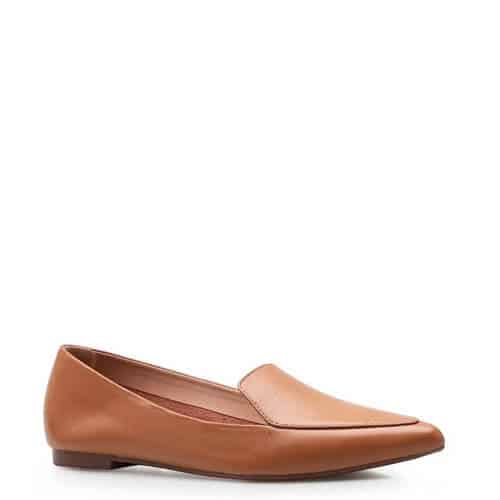 Sapatilha Slipper – Couro Caramelo