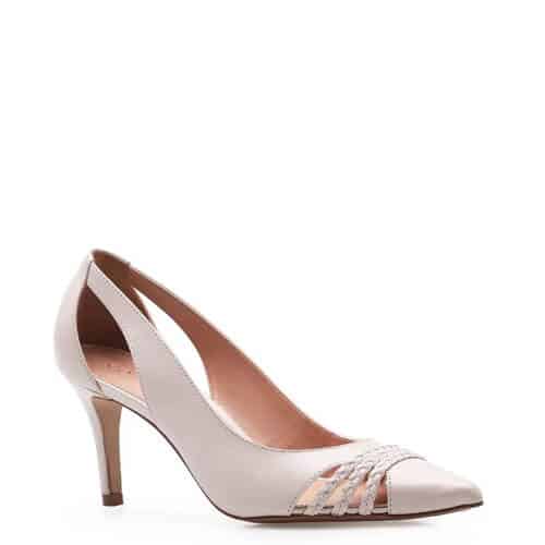 Scarpin Recortes Trança – Couro Off White