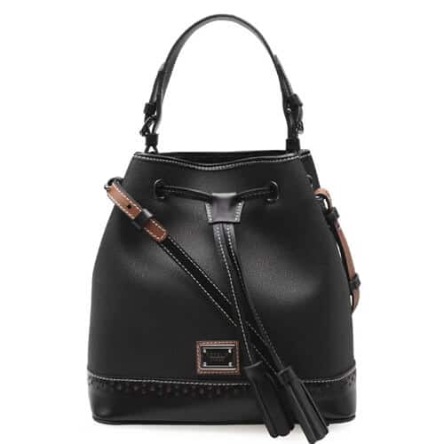 Bolsa De Mão Bucket Luiza Firenze – Preto At Preto Mel – UN