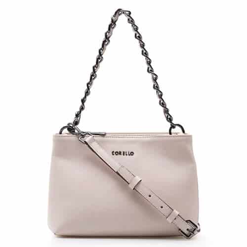 Bolsa De Mão Corrente – Couro Off White – UN