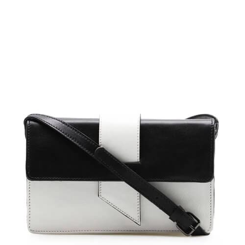 Bolsa Transversal Feminina Minimal – Couro Bicolor – UN