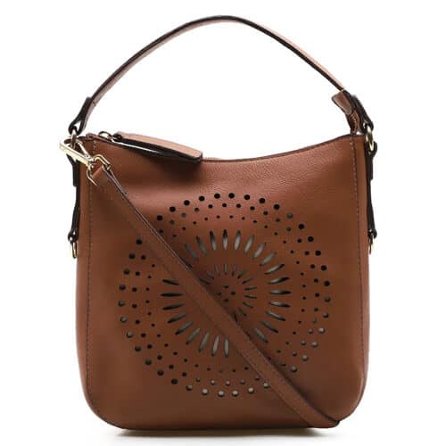 Mini Hobo Lasercut – Couro Marrom – UN