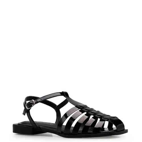 Rasteirinha Fisherman Verniz – Preto