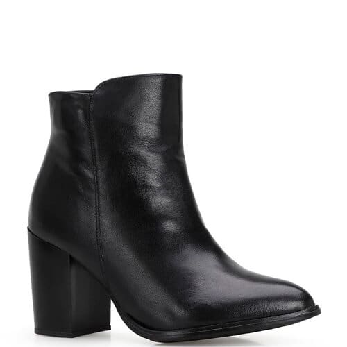 Bota Cano Curto – Couro Preto
