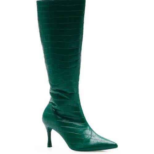Bota Long Boot Cinthia – Couro Verde