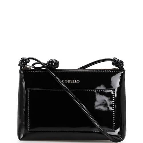 Bolsa Transversal – Verniz Preto 