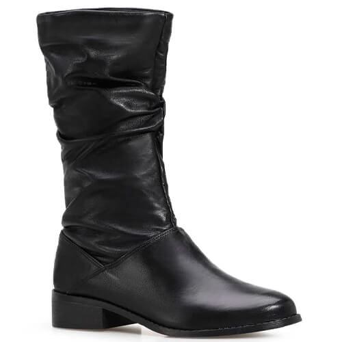 Bota Slouch – Couro Preto