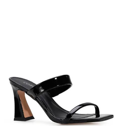 Sandalia Mule Alana Verniz Preto