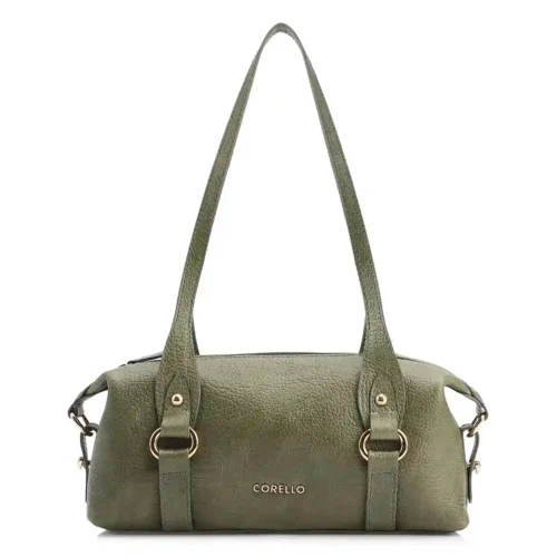 Bolsa De Ombro Couro Antique Verde