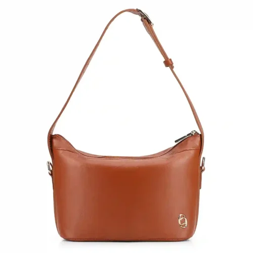 Bolsa De Ombro Couro Marrom Claro
