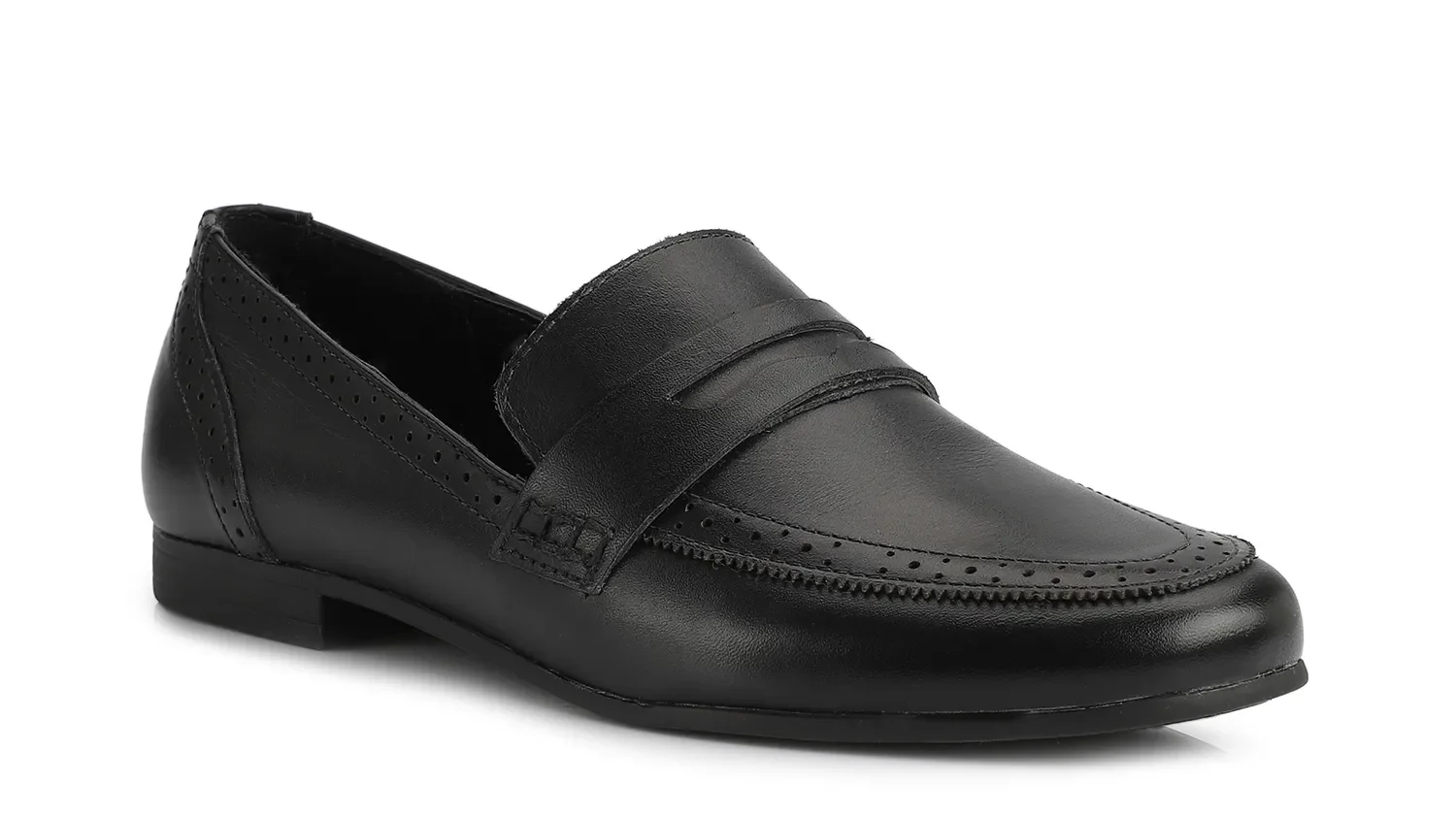 Mocassim Couro Preto
