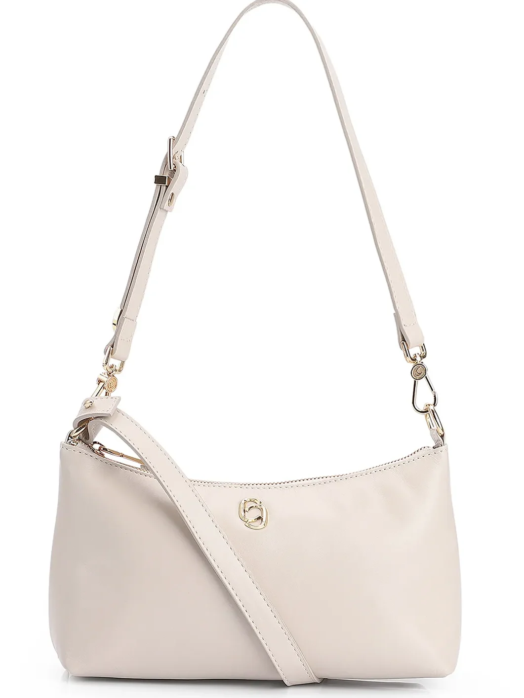 Bolsa De Ombro Couro Off White
