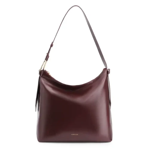 Bolsa Hobo Couro Vinho Escuro