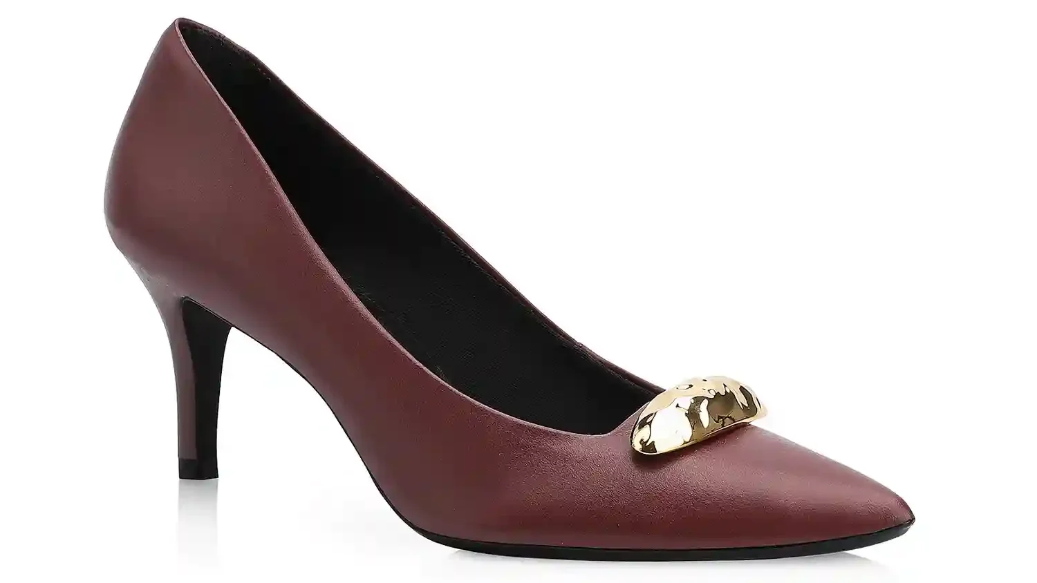 Scarpin Couro Vinho