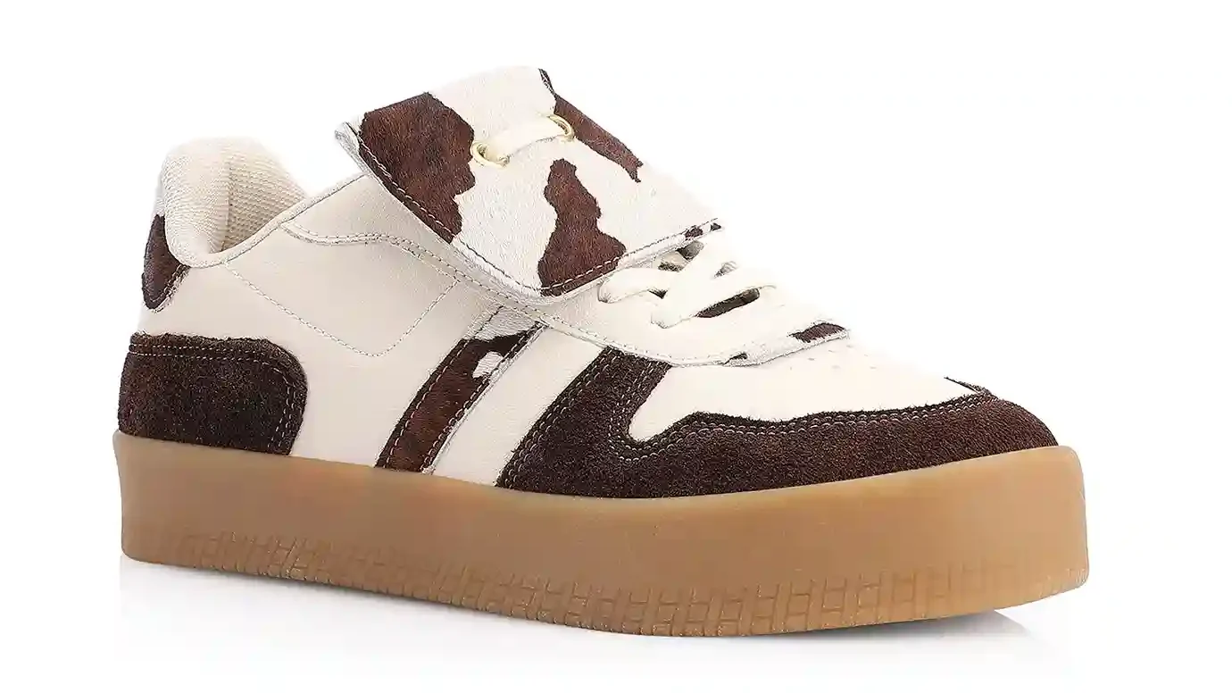 Tênis Alt Off White/Camurça Marrom/Couro Pelo Vaca