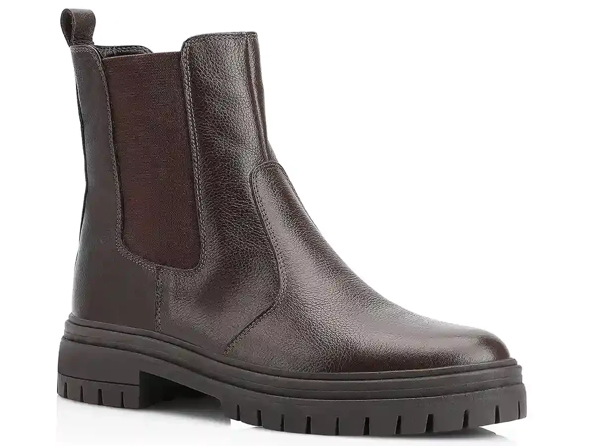 Bota Chelsea Couro Marrom