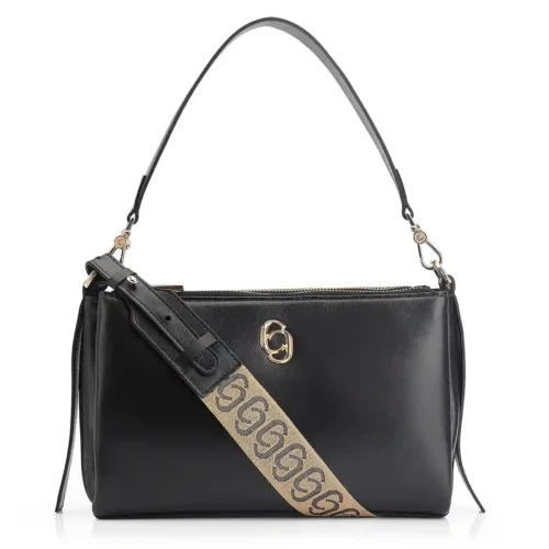Bolsa Transversal Couro Preto