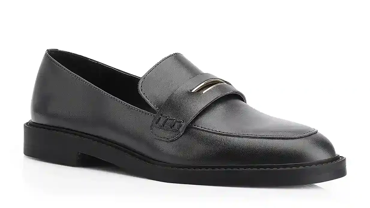 Mocassim Couro Preto
