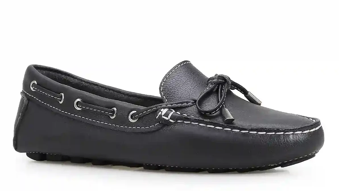Mocassim Dockside Couro Preto
