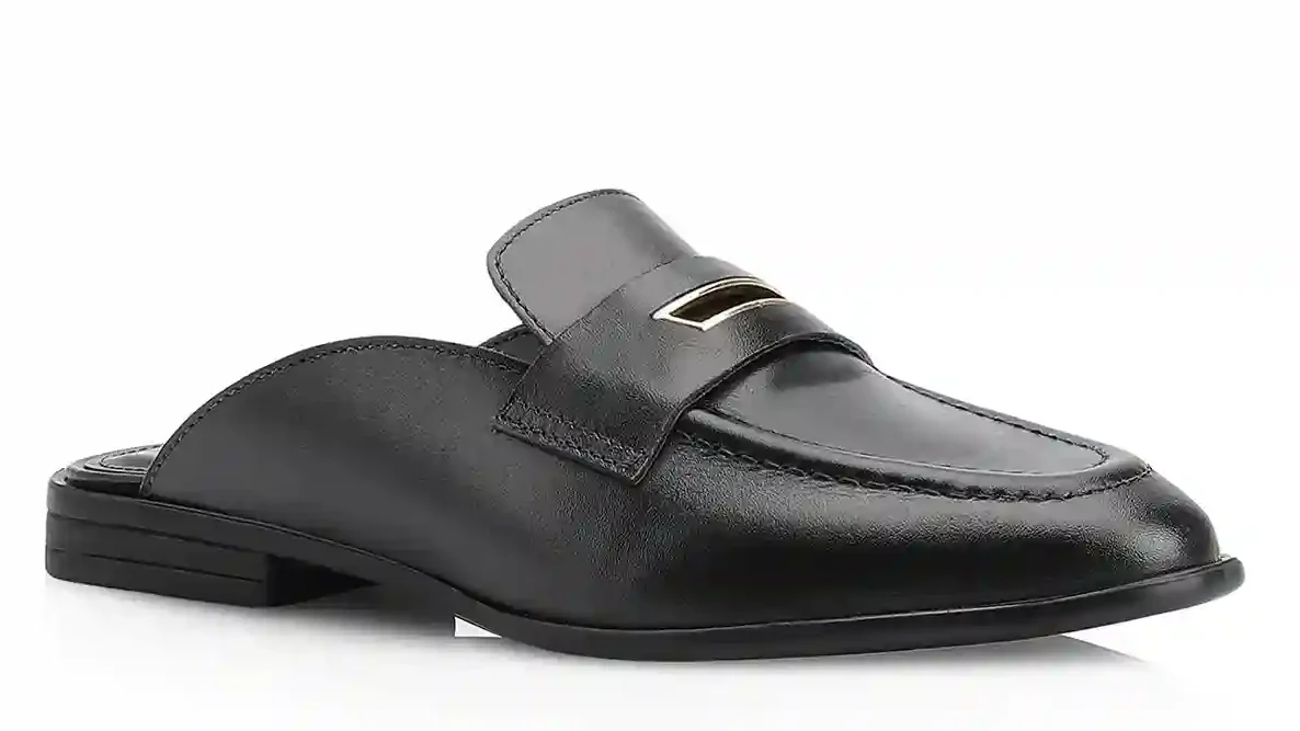 Mule Couro Preto
