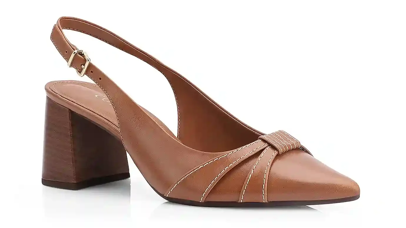 Scarpin Couro Marrom
