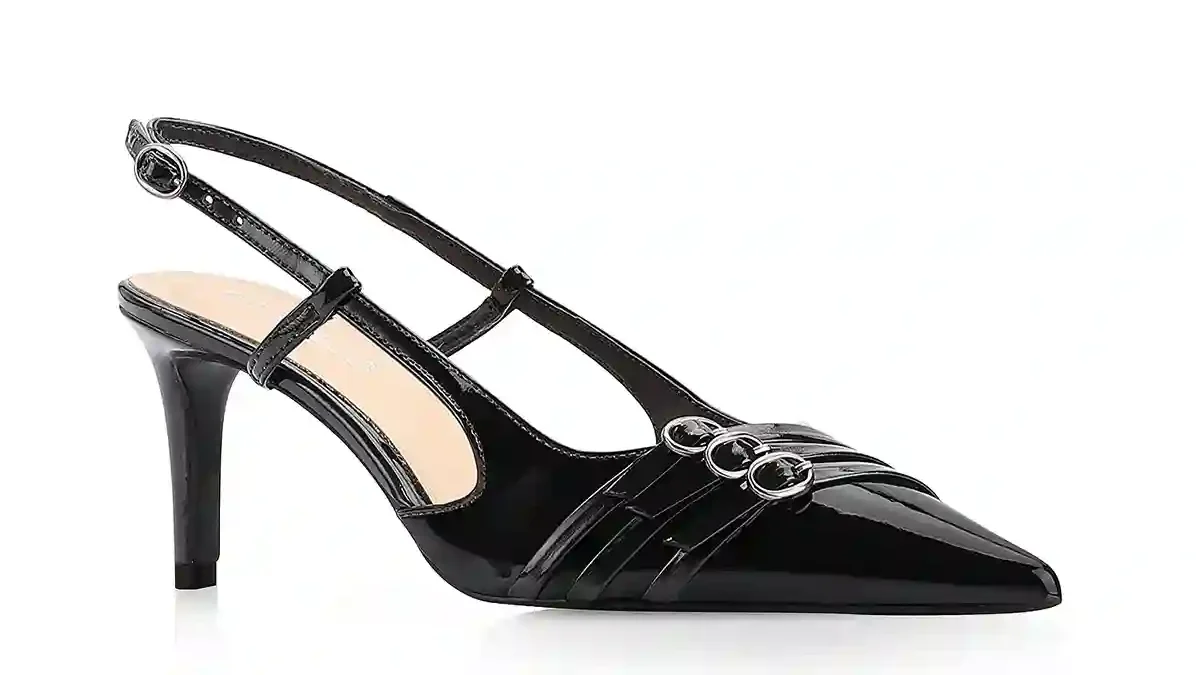 Scarpin Fivelas Verniz Preto