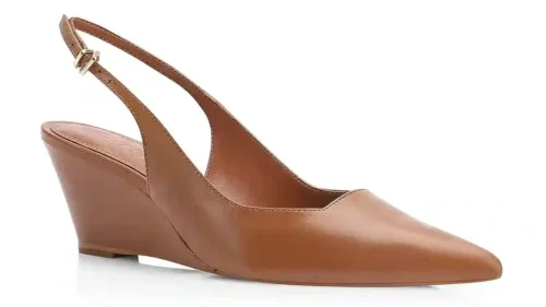 Scarpin Anabela Couro Marrom
