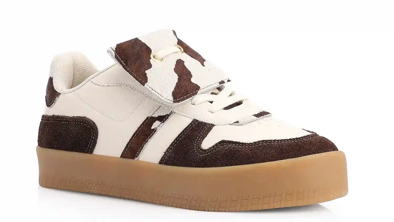 Tênis Alt Off White/Camurça Marrom/Couro Pelo Vaca
