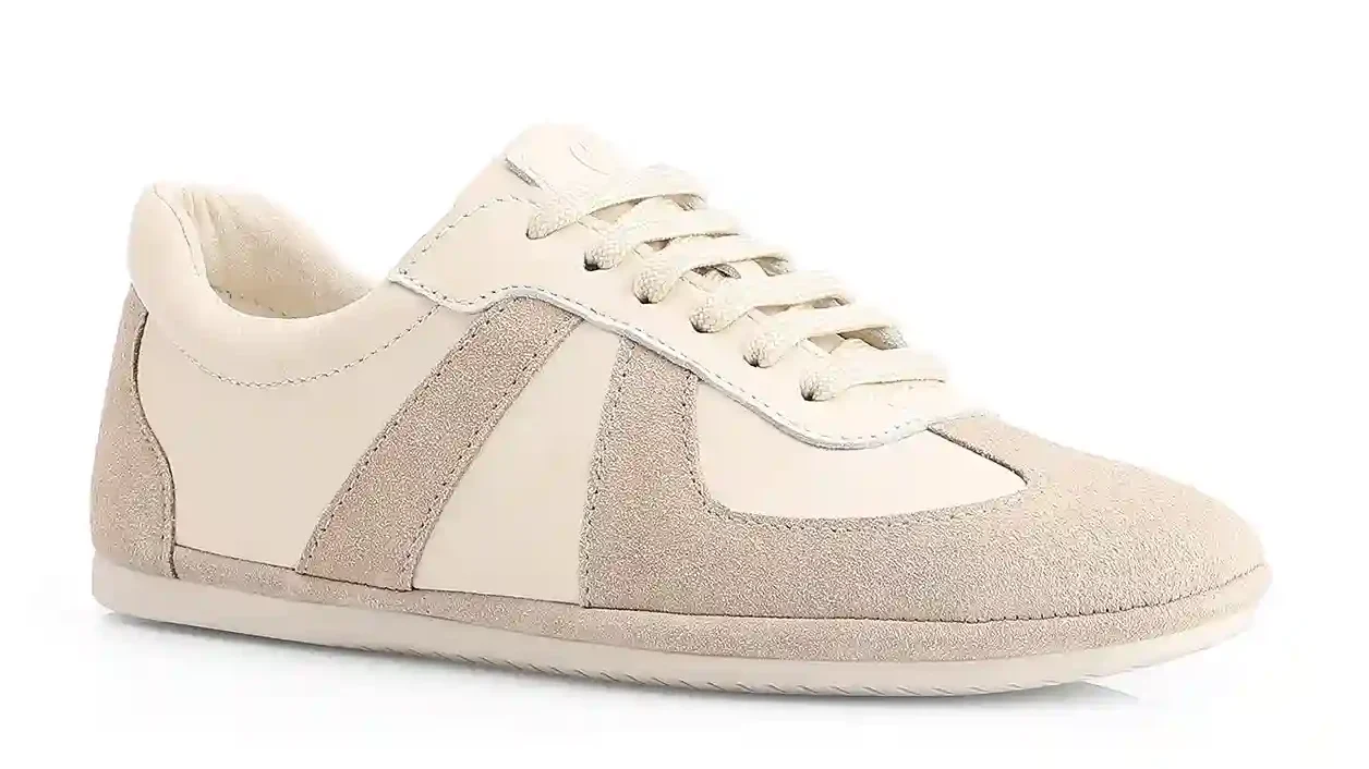 Tênis Couro Off White/Couro Camurça Cinza
