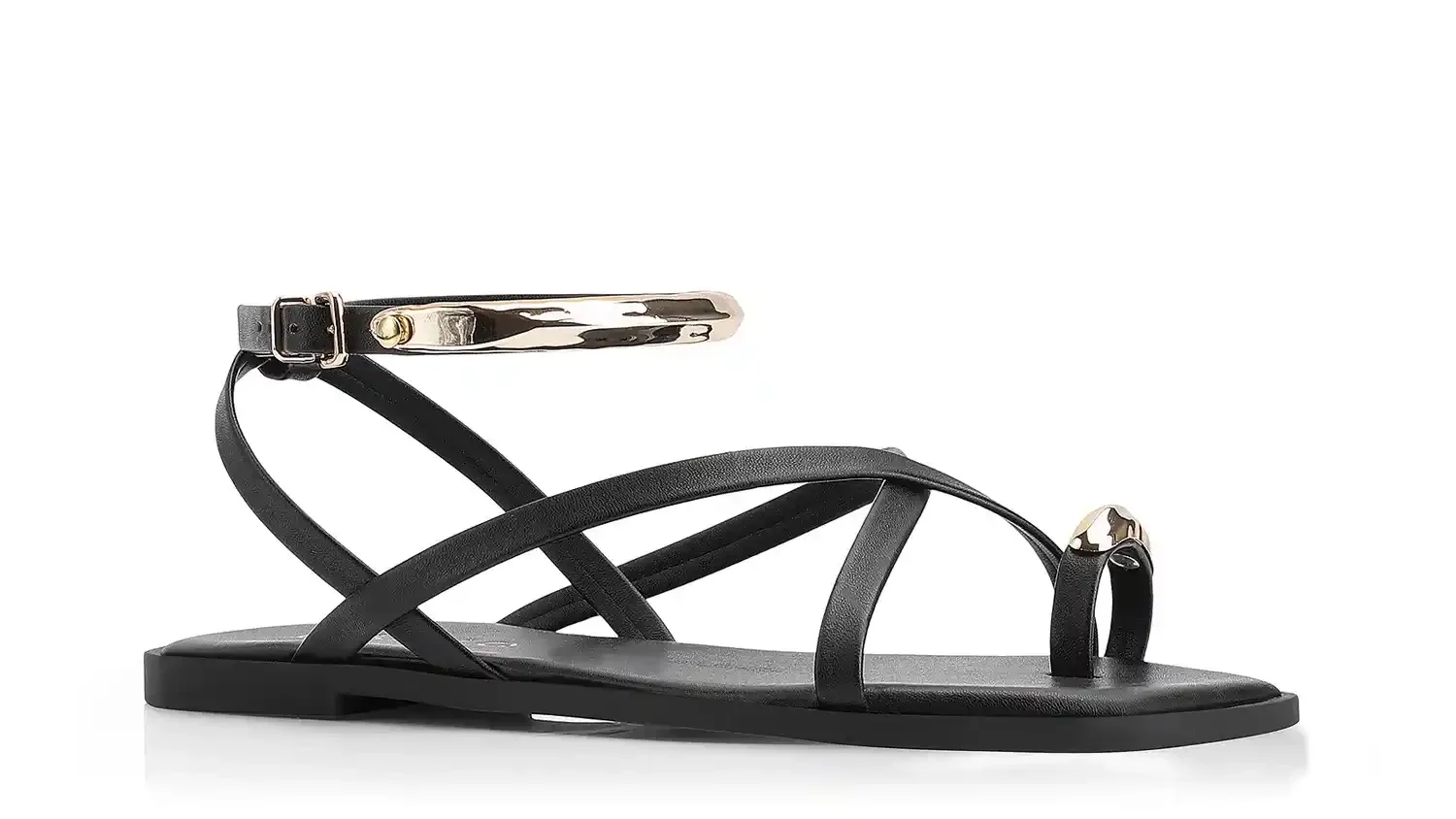 Rasteirinha Toe Ring Alt Preto
