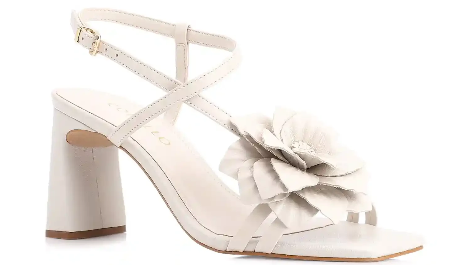 Sandália Flor Couro Off White/Alt Off White
