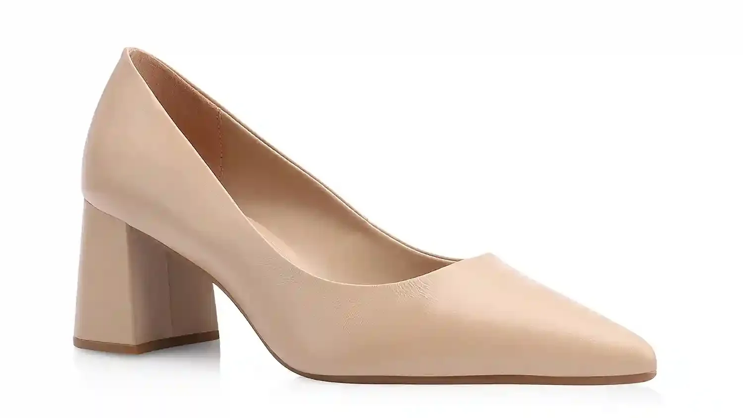 Scarpin Couro Nude
