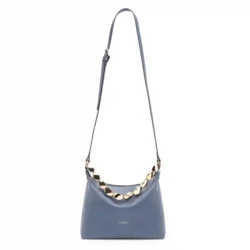 Bolsa Transversal Couro Azul