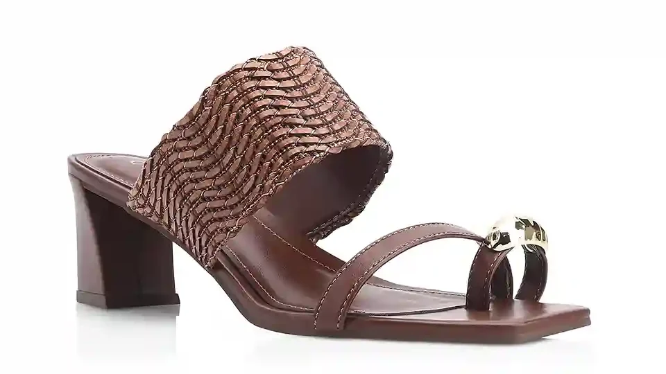 Mule Toe Ring Alt Tramado Marrom