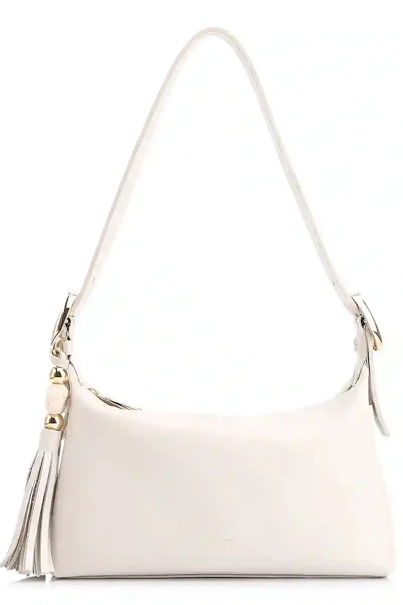Bolsa De Ombro Couro Off White
