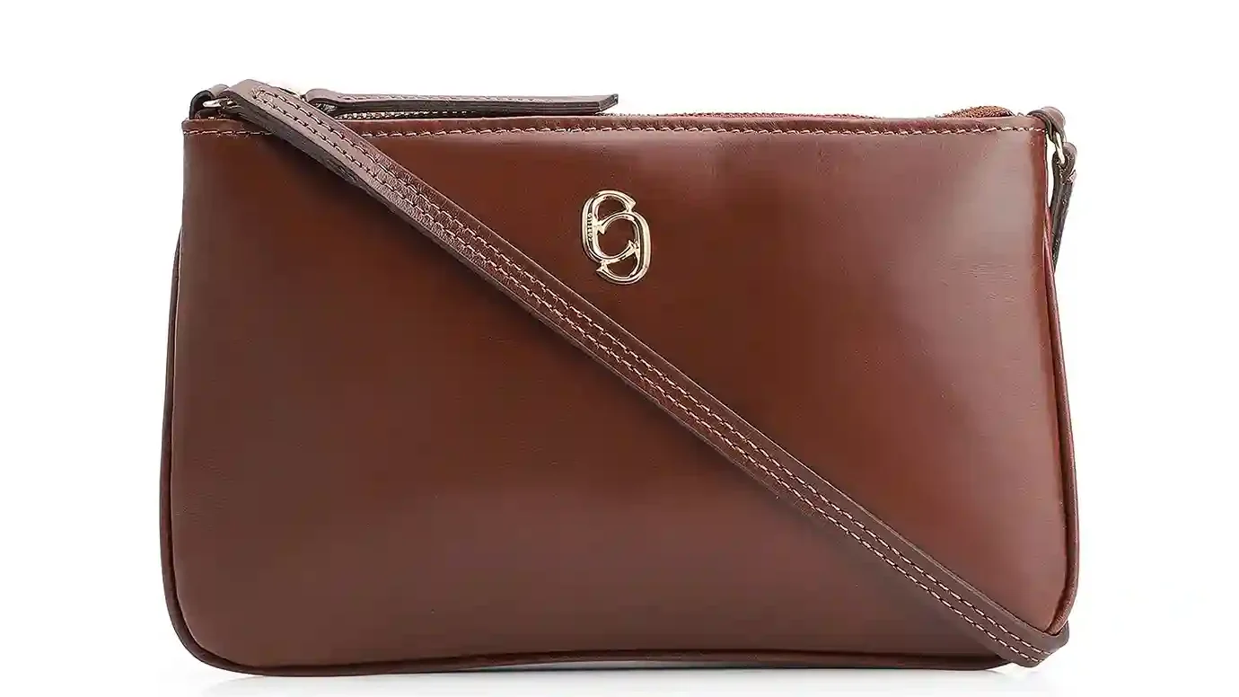 Bolsa Transversal Couro Marrom
