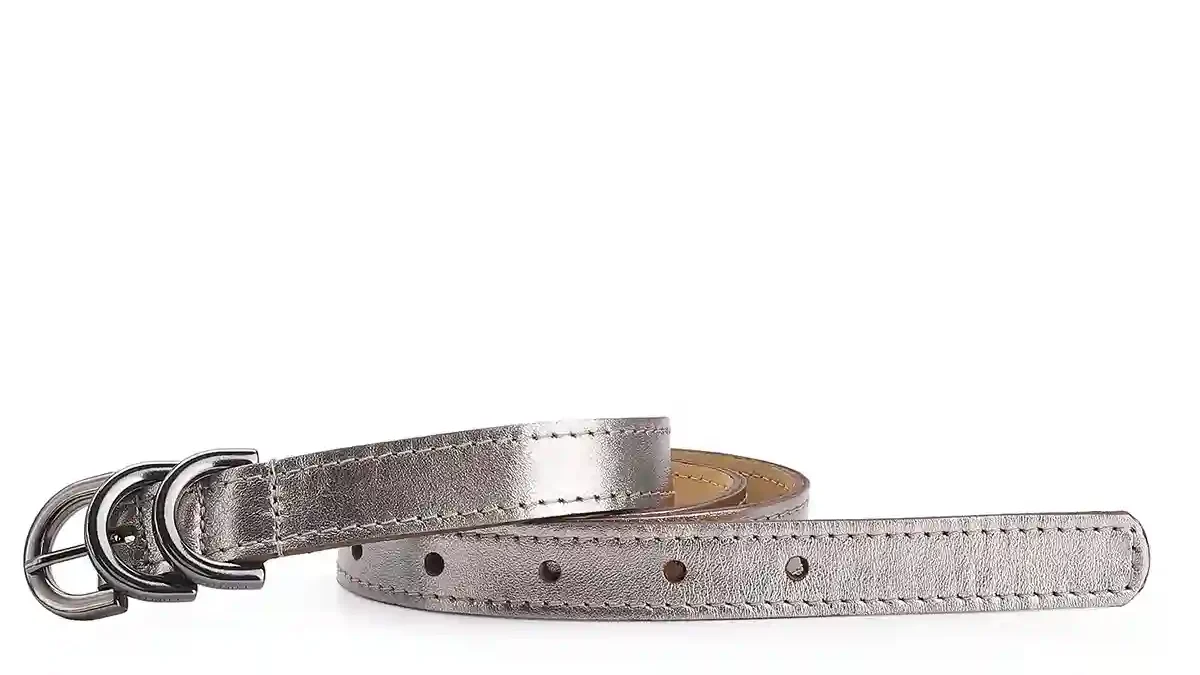 Cinto Couro Prata
