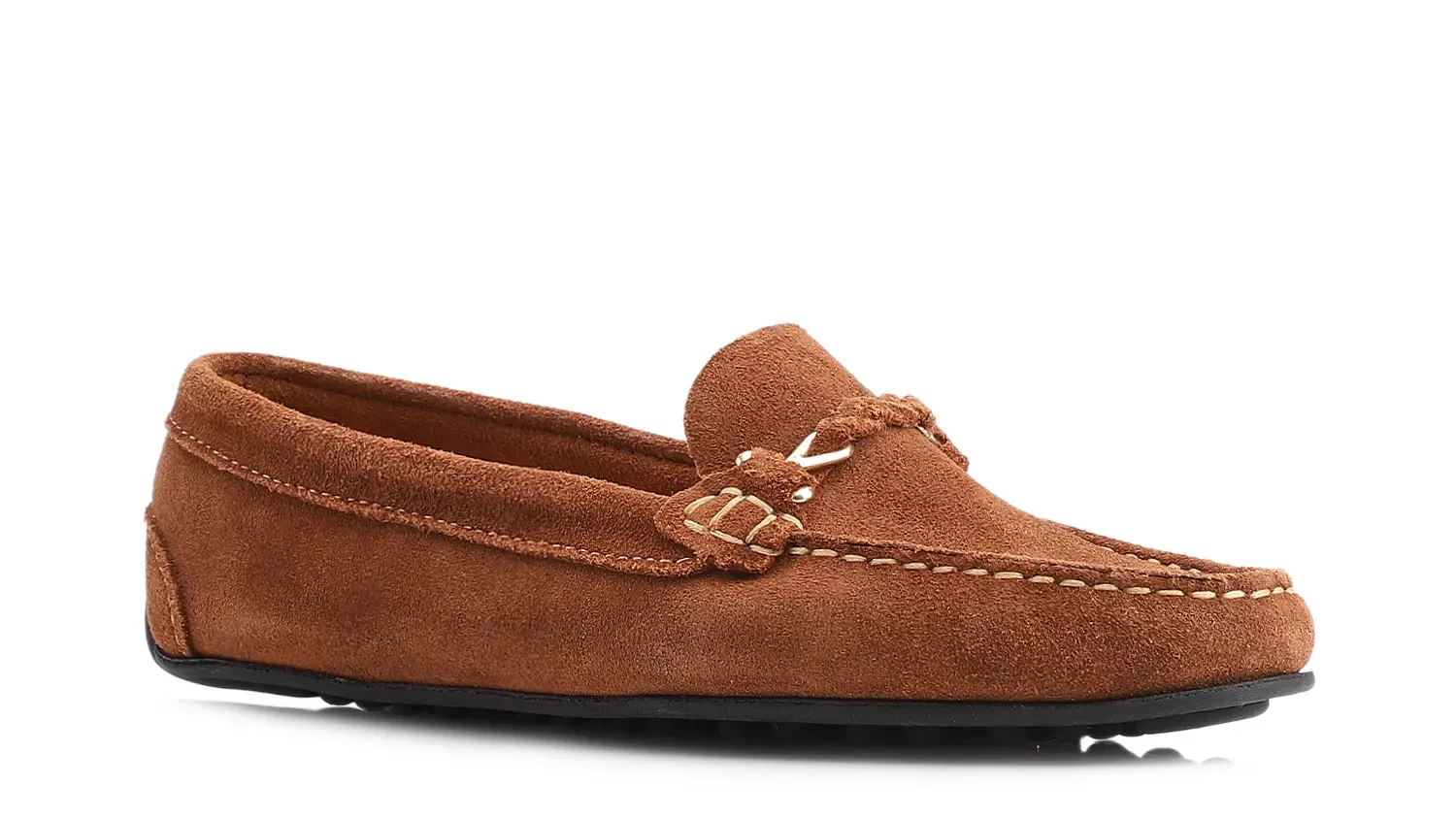 Mocassim Couro Camurça Marrom Claro
