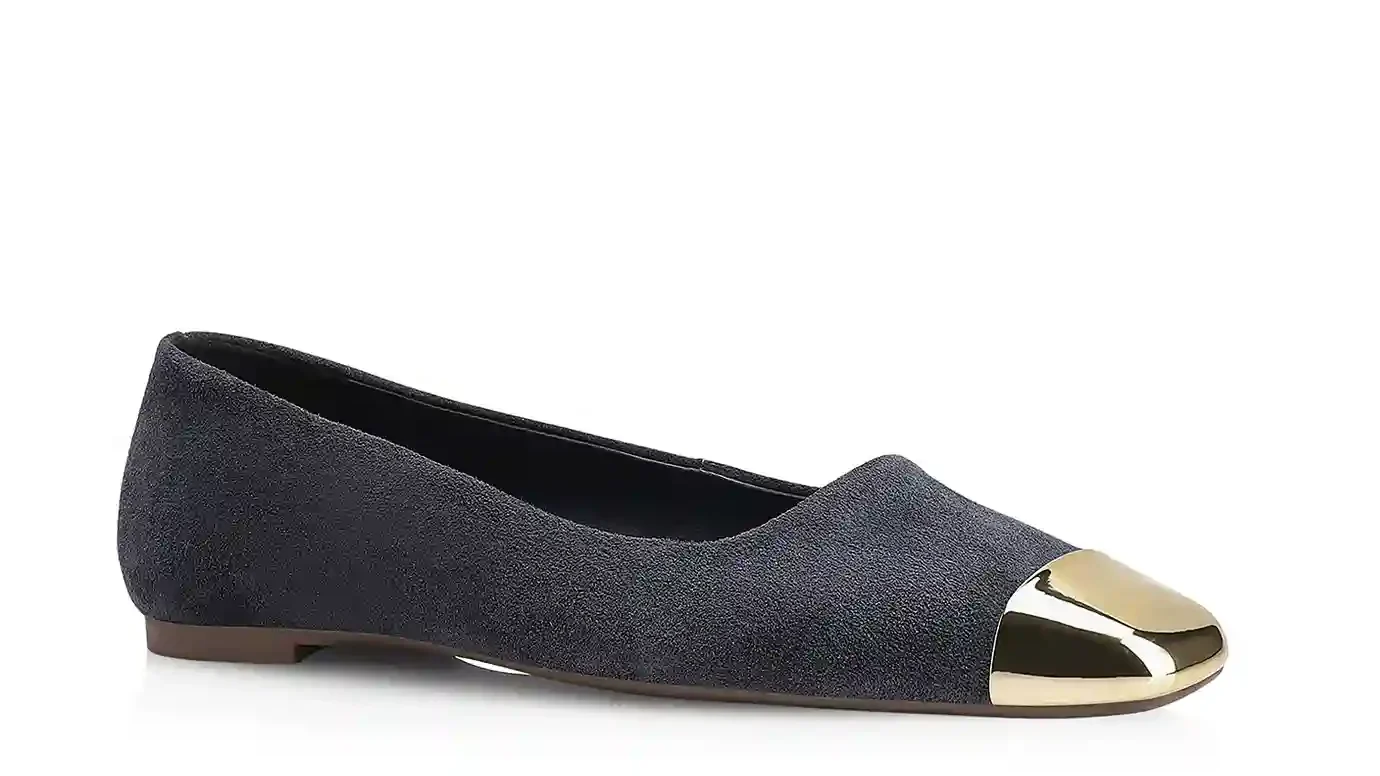 Sapatilha Couro Camurça Azul