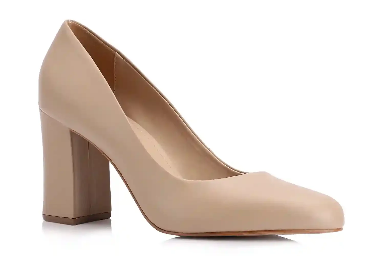 Scarpin Couro Bege Nude