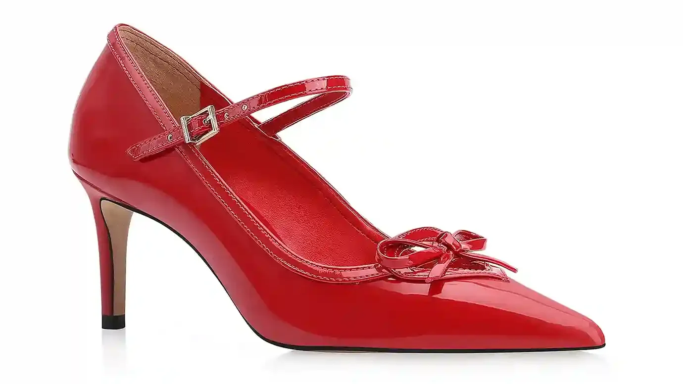 Scarpin Laço Verniz Vermelho