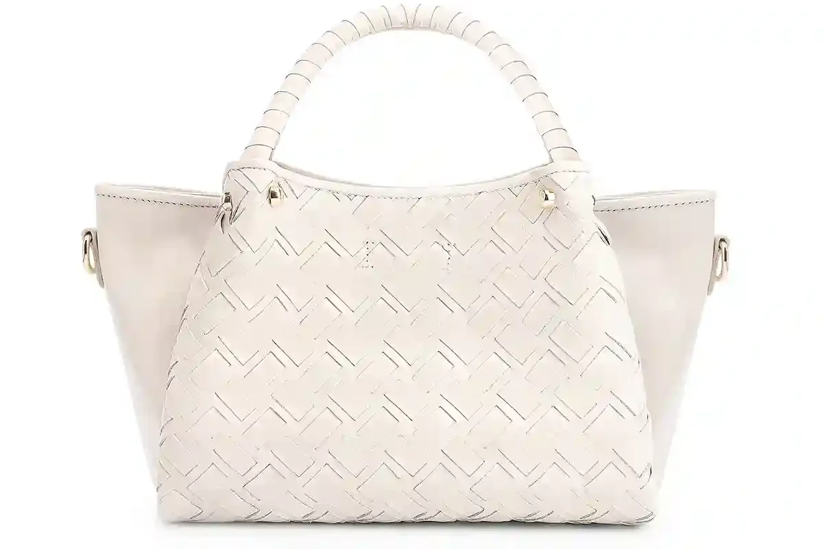 Bolsa Tote Tressê Couro Off White
